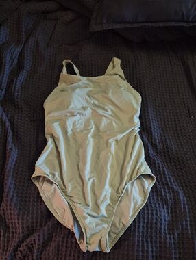Large TALL Athleta Palm Olive Green One-Piece Swimsuit
